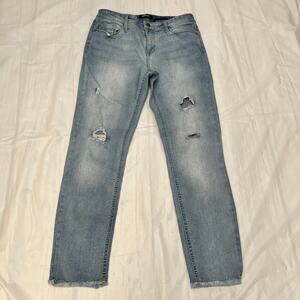 Buffalo David Bitton JESS Jeans Womens 8/29 Rip & Repair Mid-Rise Skinny